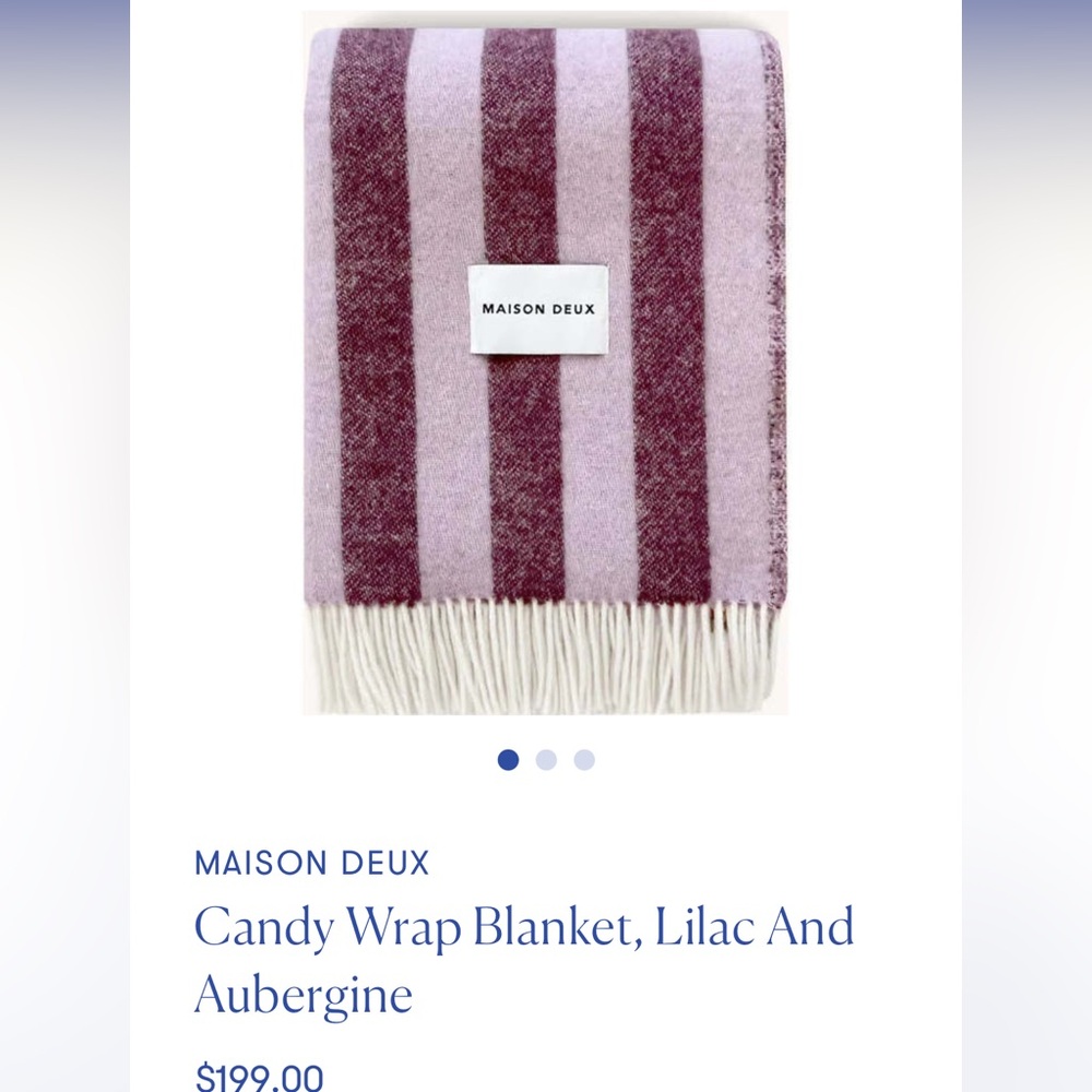Maison Deux Candy Wrap Blanket NWOT